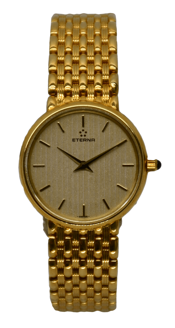 Armbanduhr Eterna Damenuhr Eterna Quartz 18K Gold – Parini's